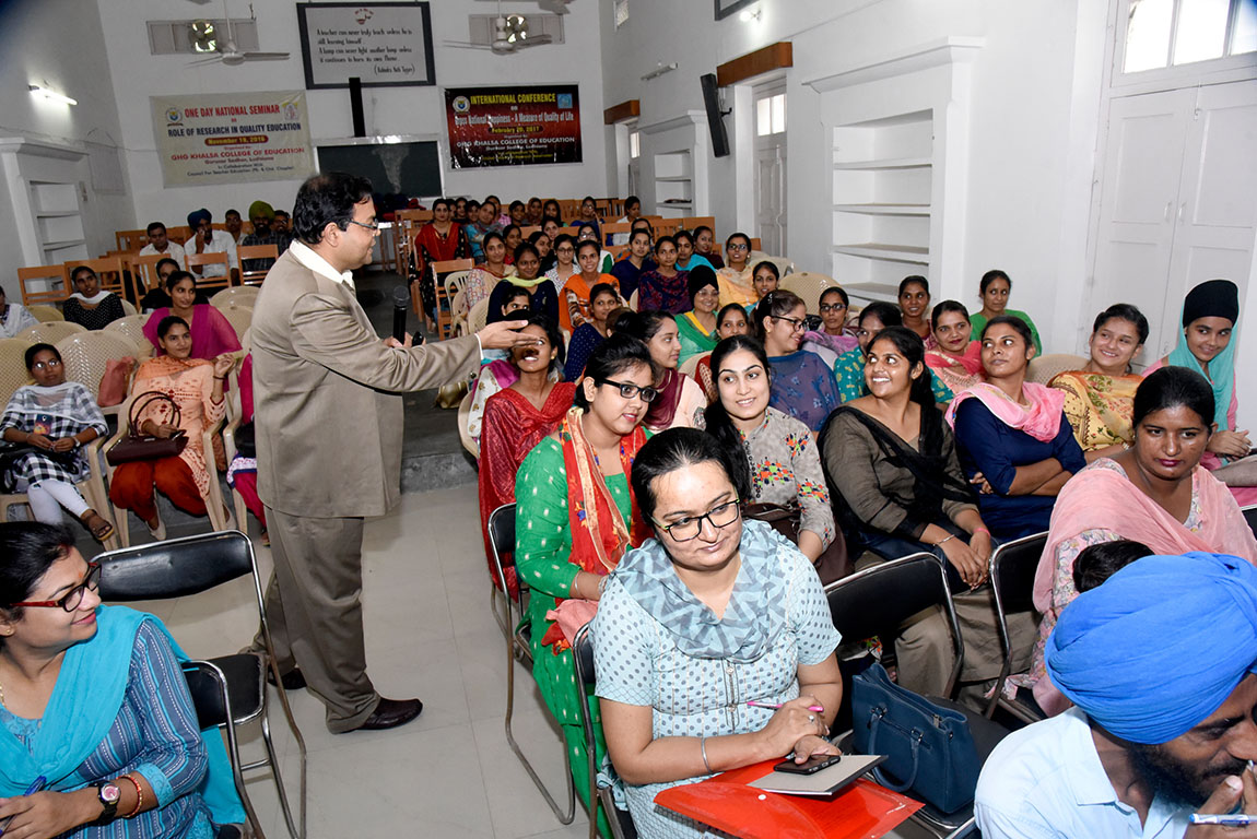 National Seminar cum Workshop Organized by G.H.G Khalsa College of Education, Gurusar Sadhar