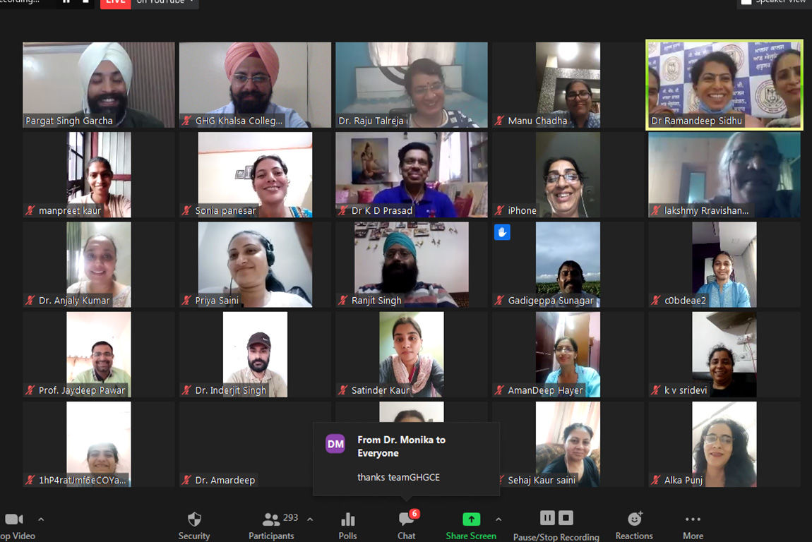 Participants from 19 different states and 3 union territories of India attended
National level webinar on 