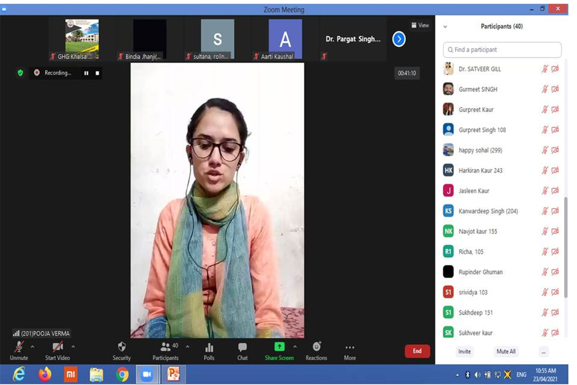 G.H.G. Khalsa College of Education, GurusarSadhar Celebrated English Language Day