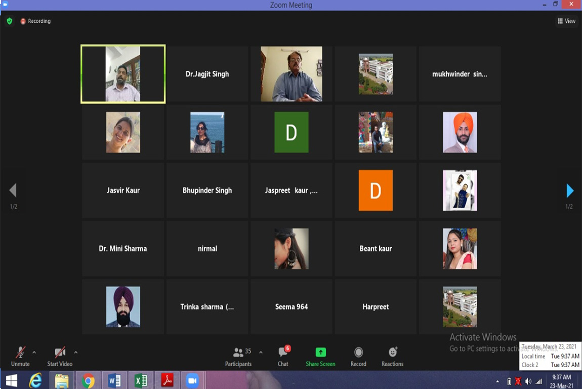 G.H.G. Khalsa College of Education, GurusarSadhar organized a Lecture on the Teachings from the Life of Martyrs