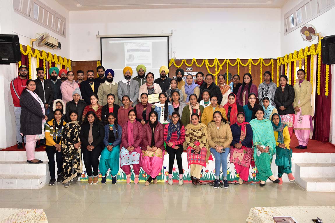 Extension Lecture on Best Practices in Internship organized at G.H.G. Khalsa College of Education, Gurusar Sadhar