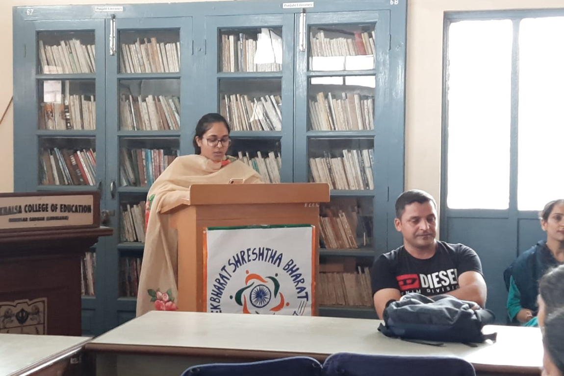 G.H.G. Khalsa College of Education, Gurusar Sadhar organized Poem
Recitation Event under Ek Bharat Shresth Bharat Campaign