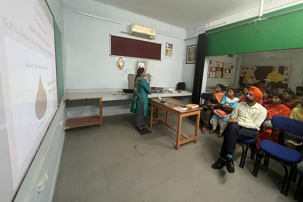 G.H.G. Khalsa College of Education, Gurusar Sadhar Organized a Special Lecture on World Thalassemia Day