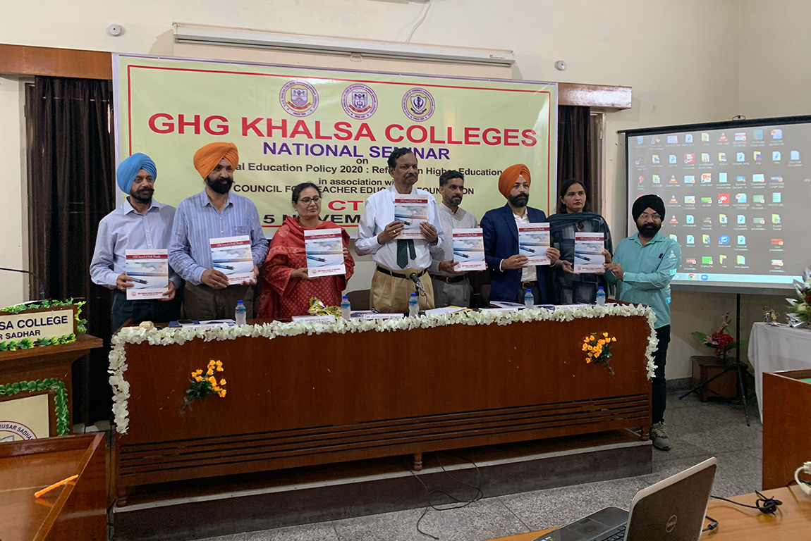 G.H.G. Khalsa Colleges, Gurusar Sadhar organized National Seminar on National
Education Policy 2020: Reforms in Higher Education