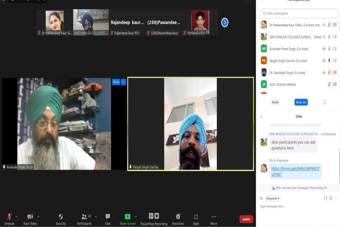 Value Added course on Basics of Research organized at GHG Khalsa College

of Education, Gurusar Sadhar