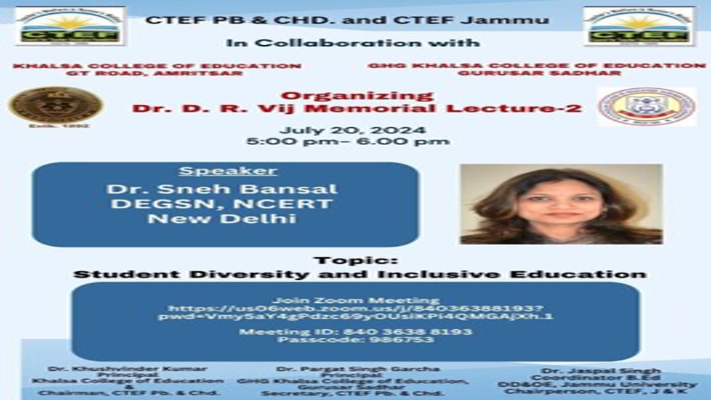 Dr. D. R. Vij Memorial Lecture